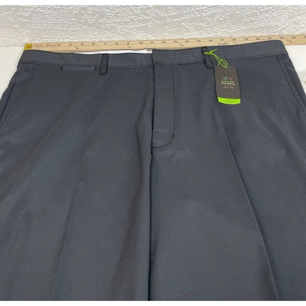 Greg Norman For Tasso Elba Golf Shorts Mens Color Dark Gray Size 42 Slim Fit NWT